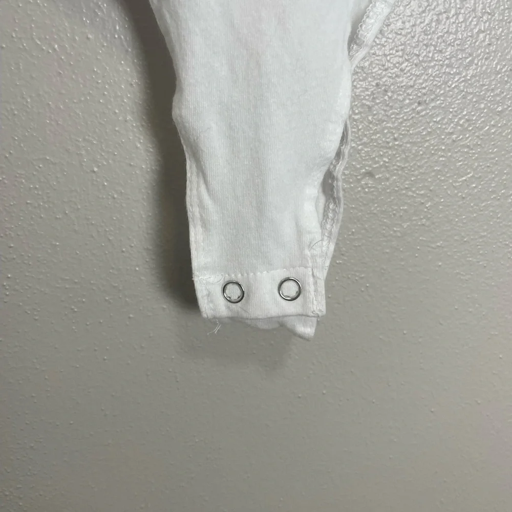 White cotton bodysuit - Picture 3 of 7